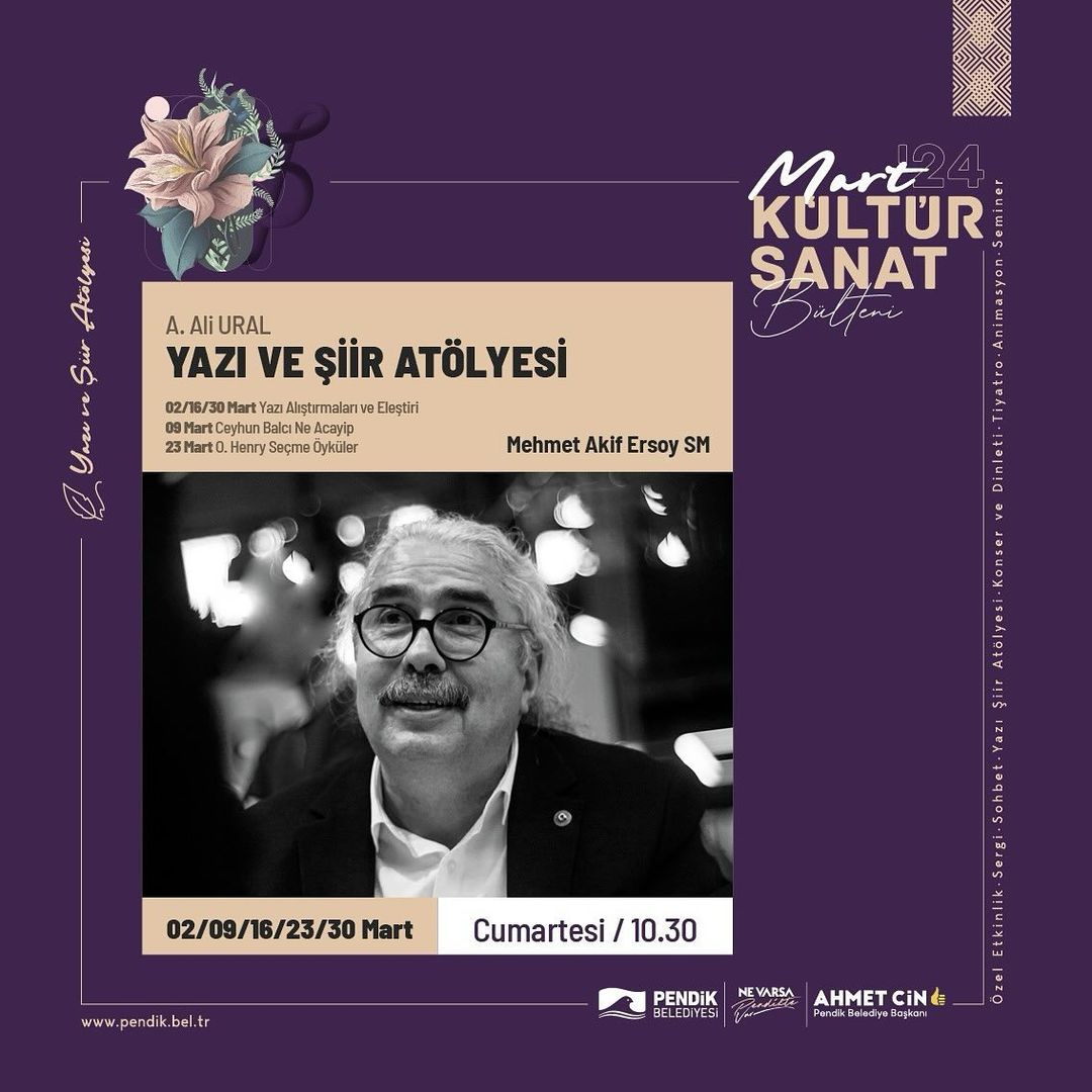 Pendik Kültür Sanat - Yazı ve Şiir Atölyesi: A.Ali Ural